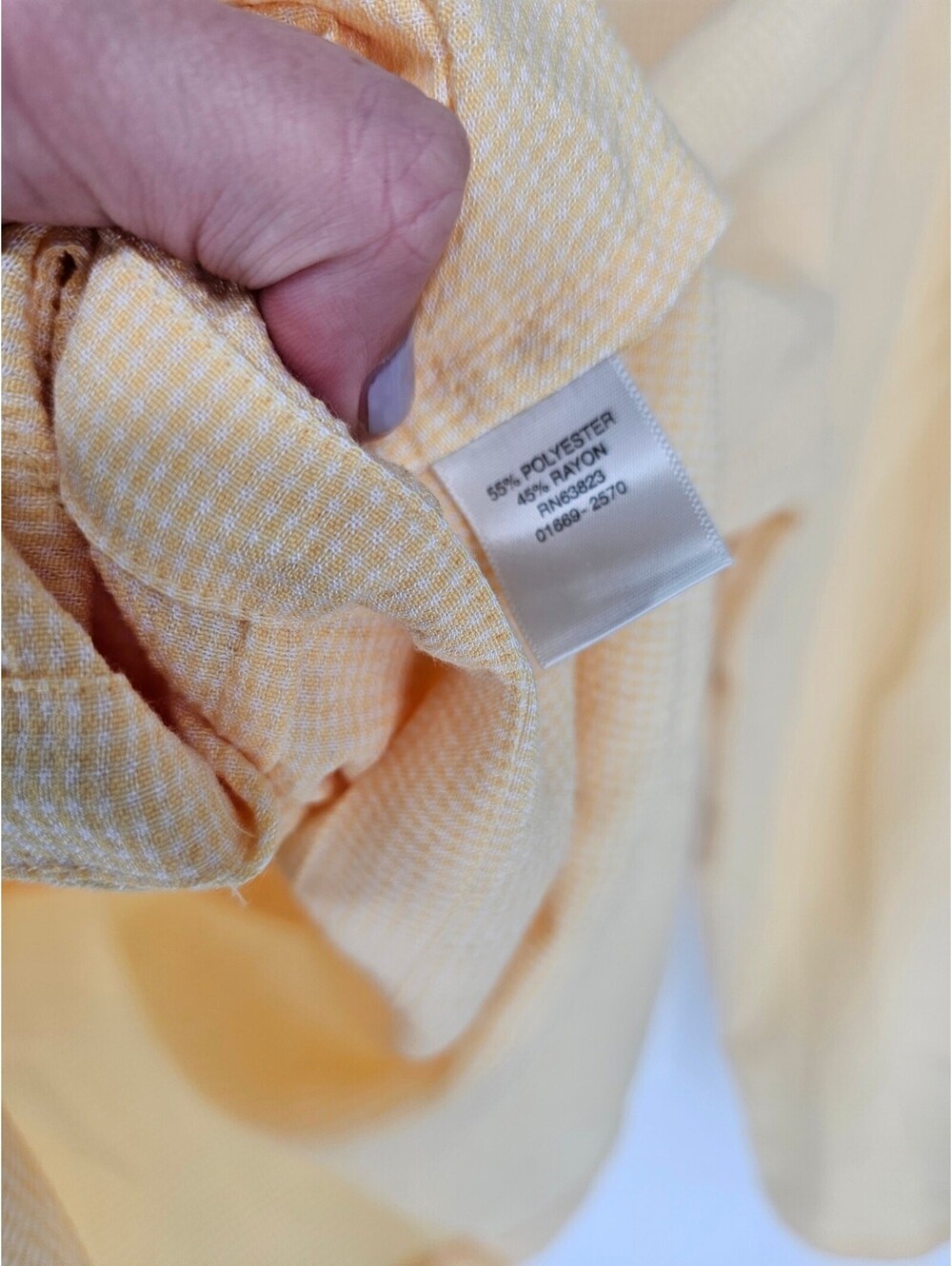 Christopher & Banks Women's Yellow Plaid Adjustable Long Sleeve Jacket Size S - Picture 5 of 5